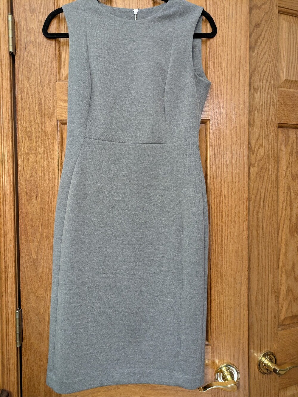 Calvin Klein Sleeveless Gray Midi Sheath Dress - 6